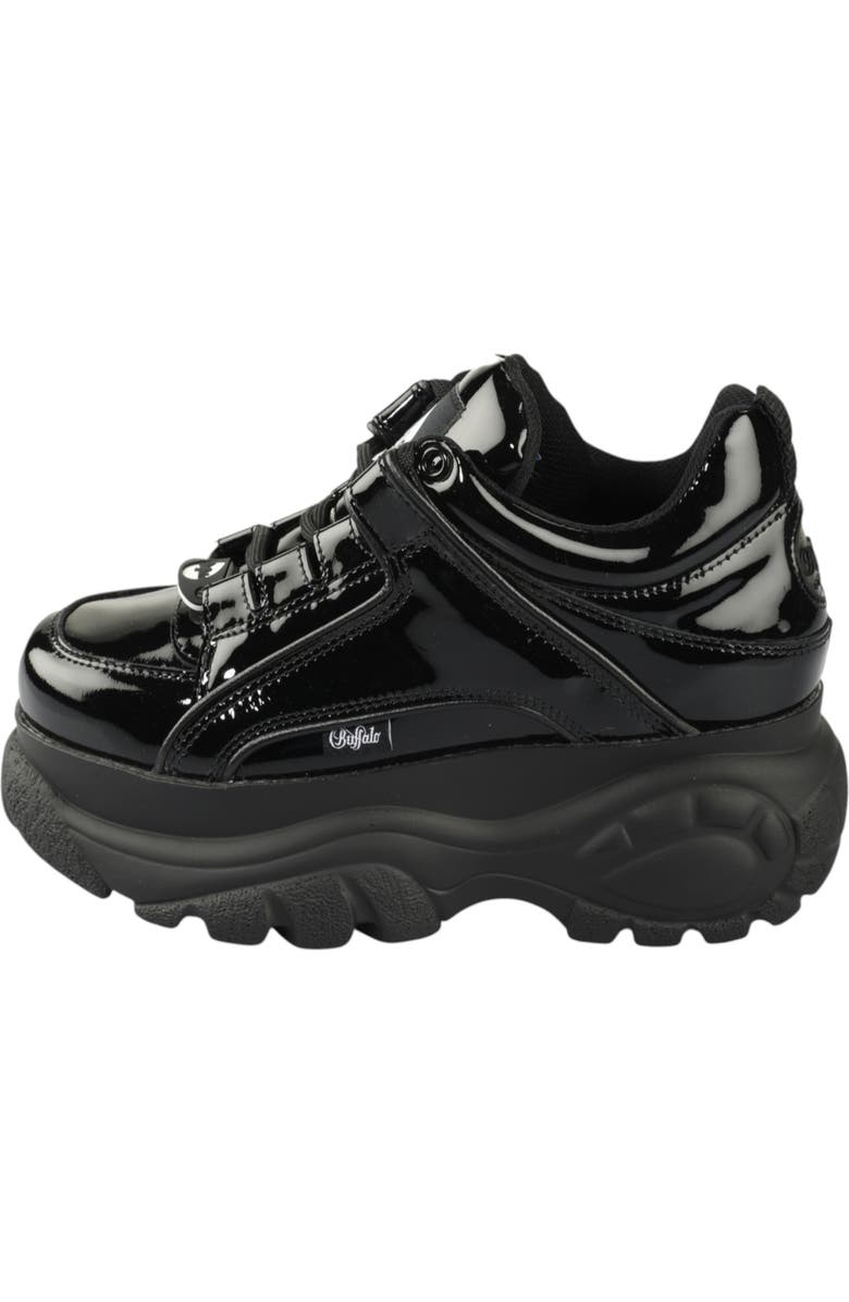Buffalo Boots Classic Low Patent Leather Sneaker, Main, color, Black