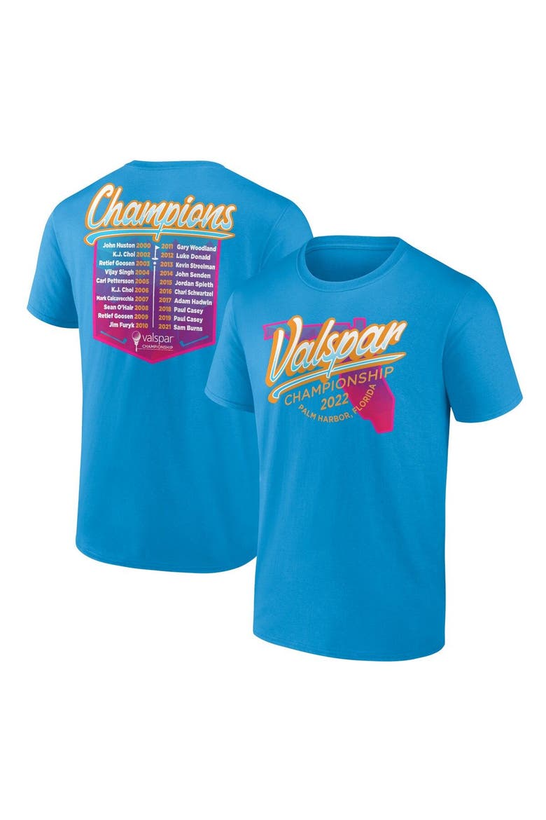 Men's Fanatics Branded Blue 2022 Valspar Championship Champions T-Shirt, Main, color, Blue