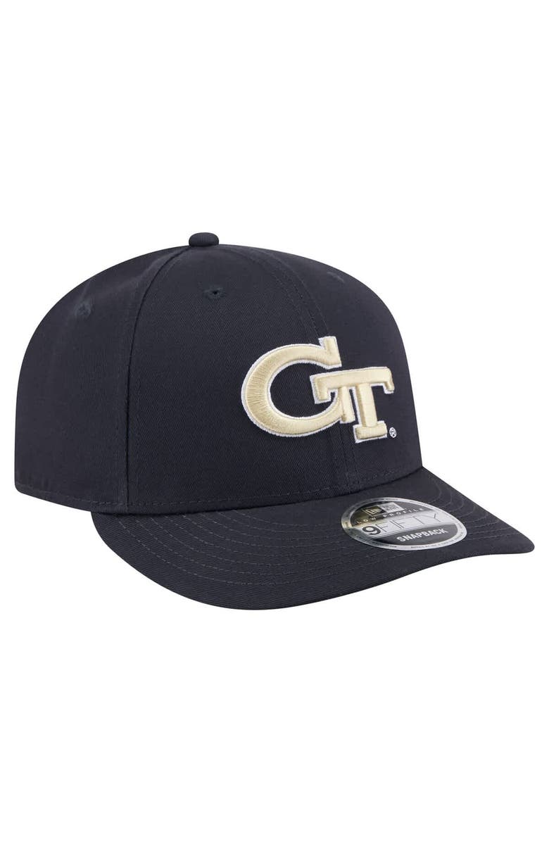 New Era Men's New Era Navy Georgia Tech Yellow Jackets Low Profile 9FIFTY Snapback Hat, Alternate, color, 