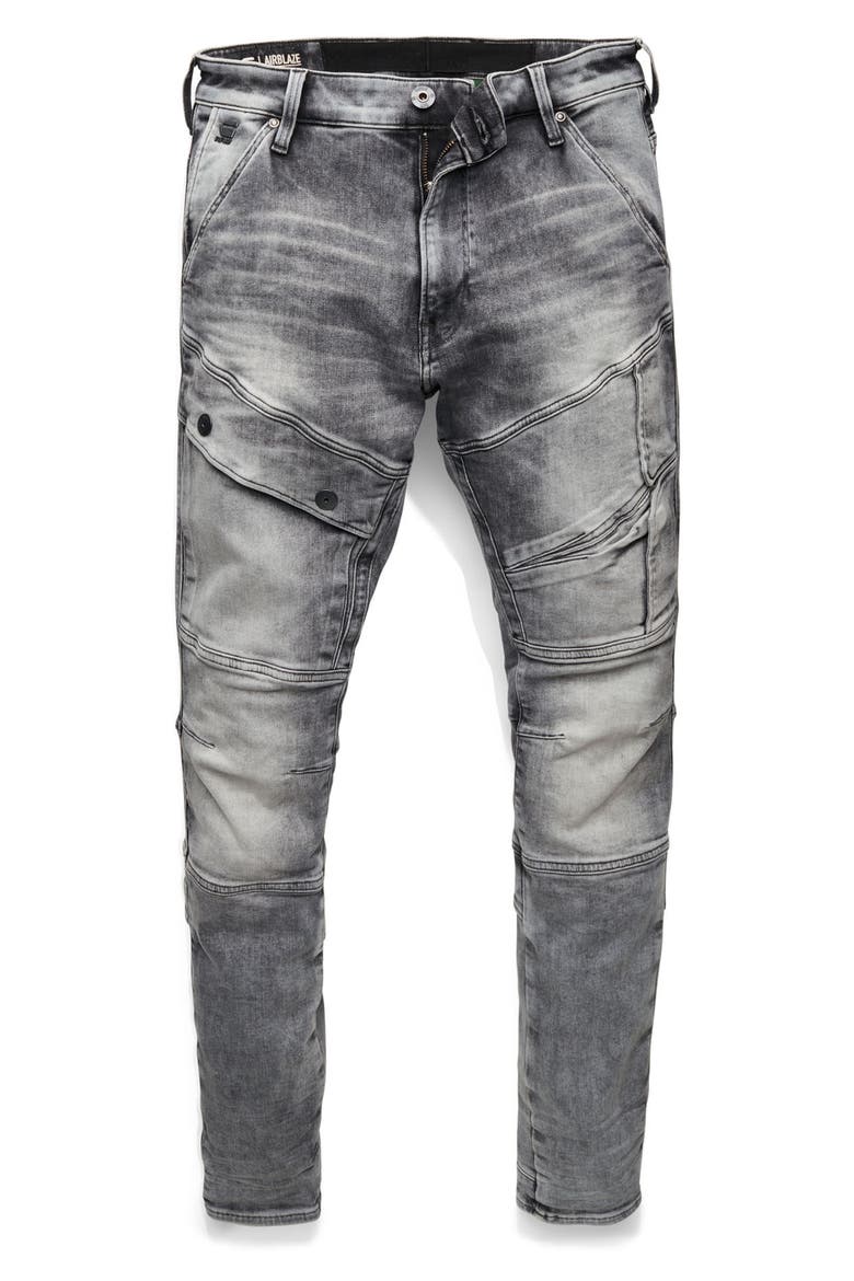 Airblaze 3D Cargo Skinny Jeans, Alternate, color, FADED SEAL GREY