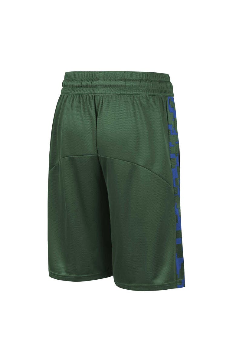 Nike Youth Nike Hunter Green Milwaukee Bucks Courtside Starting Five Team Shorts, Alternate, color, 