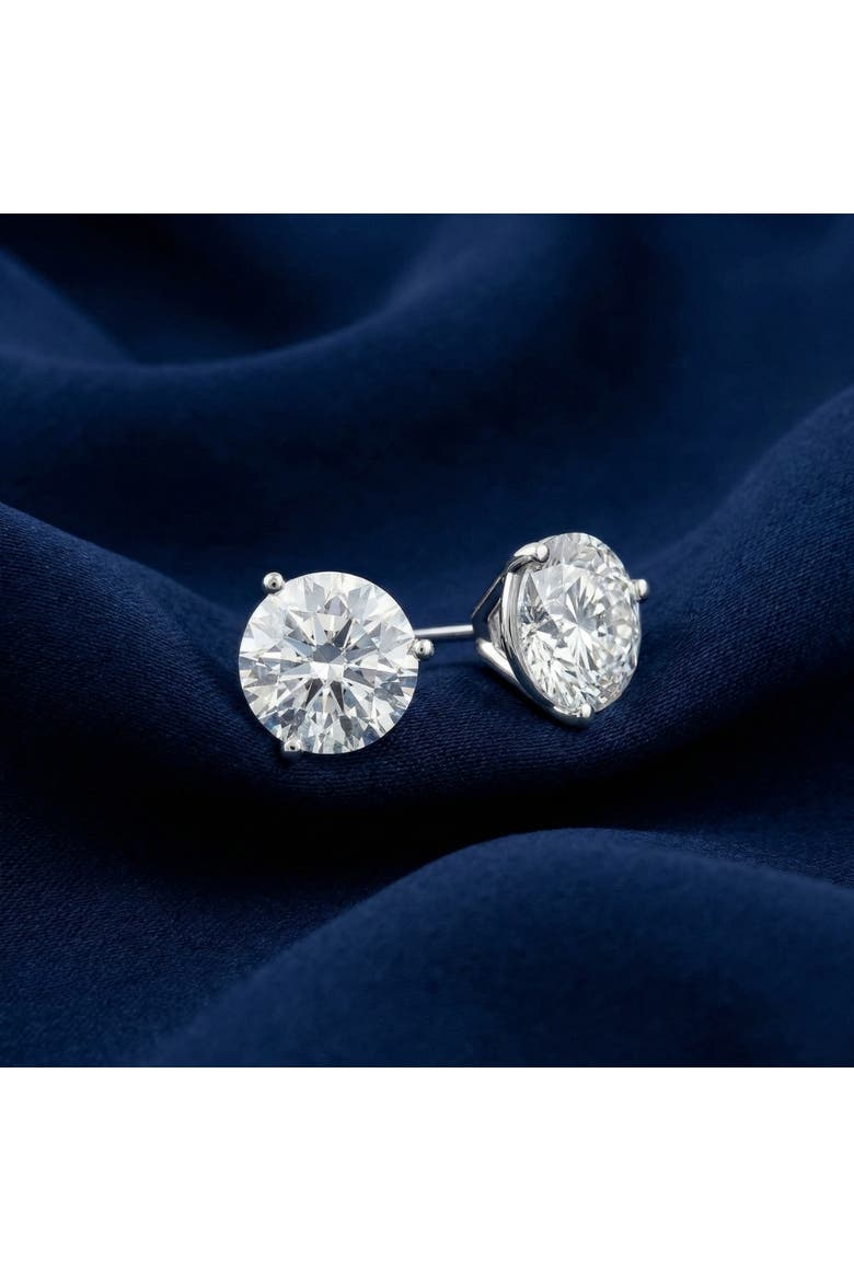 Certified 6 Ct tw 14k Gold Lab Grown Round-Cut Diamond Martini Studs, Alternate, color, 14k White Gold