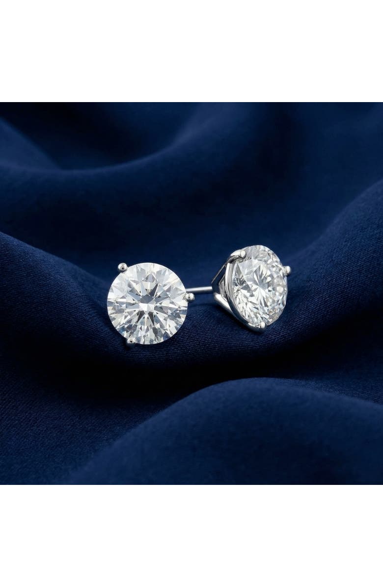 Bliss Diamond Certified 6 Ct tw 14k Gold Lab Grown Round-Cut Diamond Martini Studs, Alternate, color, 14K White Gold