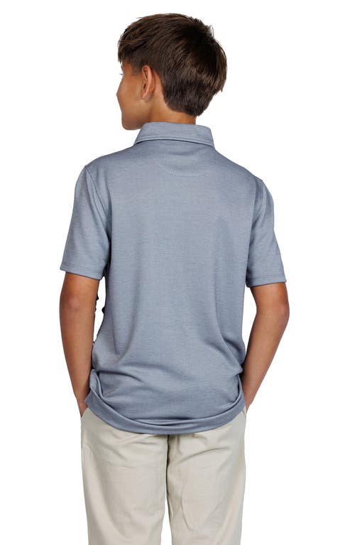 Tailorbyrd Kids' Solid Knit Polo In Gray