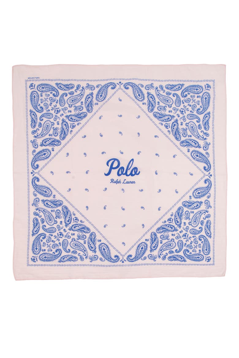 Signature Bandana Print Scarf, Alternate, color, PINK SAND