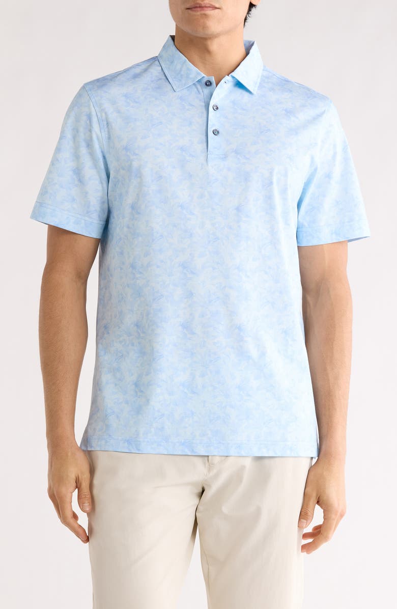 Bugatchi Vincent OoohCotton<sup>®</sup> Knit Polo, Main, color, Air Blue