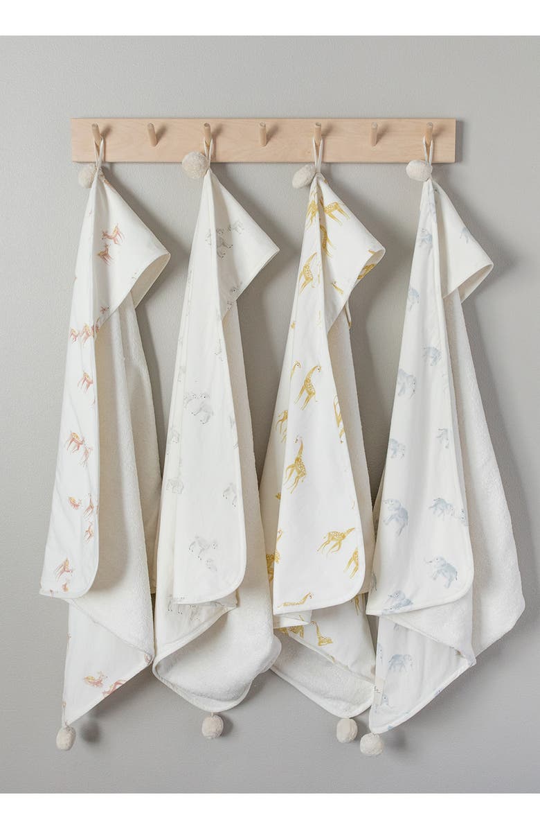 Pehr Organic Cotton Hooded Towel, Alternate, color, Grey