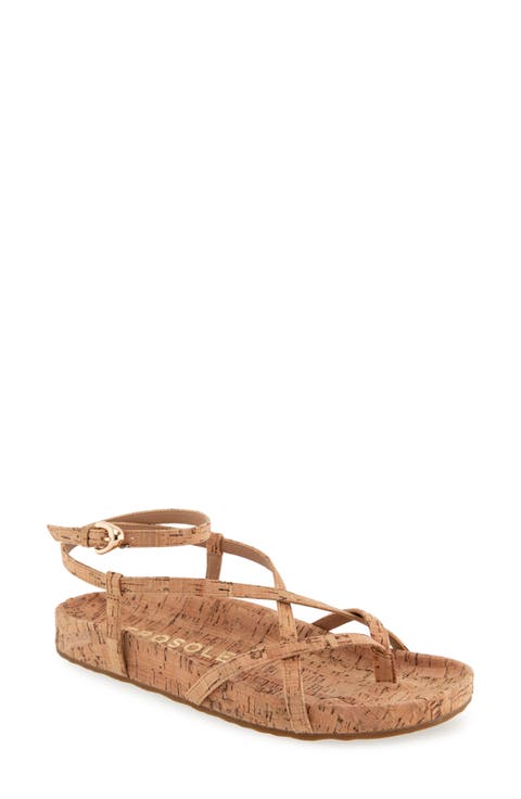 Leera Ankle Strap Flat Sandal (Women)