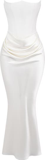 Persephone Strapless Satin Corset Cocktail Dress