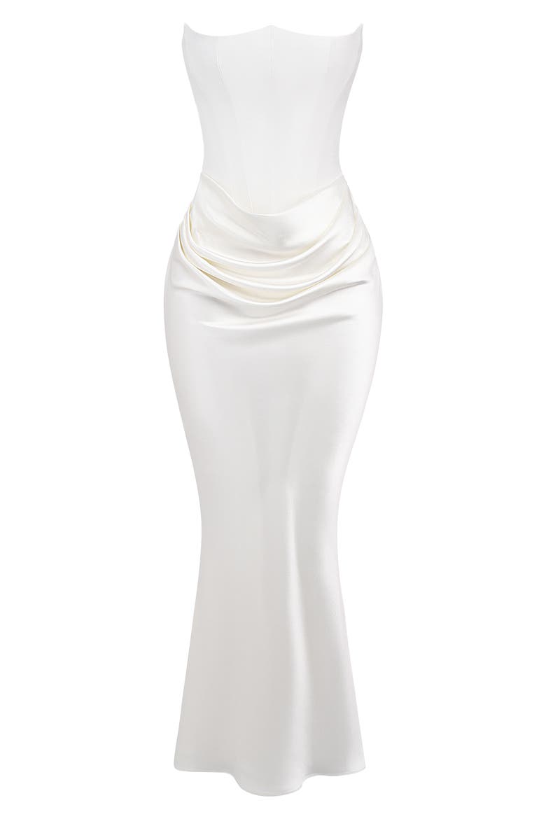 persephone strapless evening dress 'Persephone' Black Strapless Corset Dress