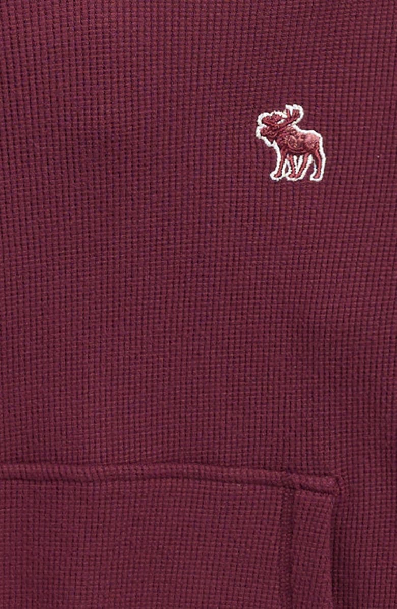 abercrombie kids Kids' Waffle Knit Hoodie, Alternate, color, Fig