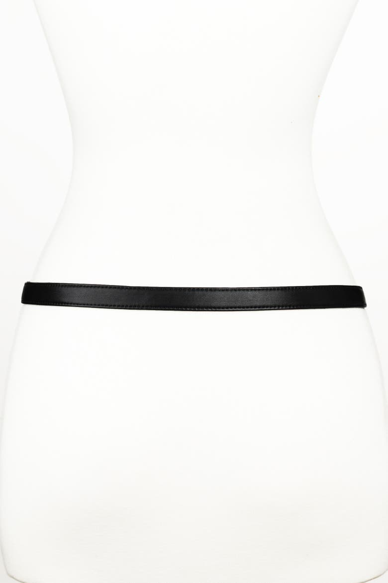 Harvey Horse Clasp Leather Belt, Alternate, color, Black