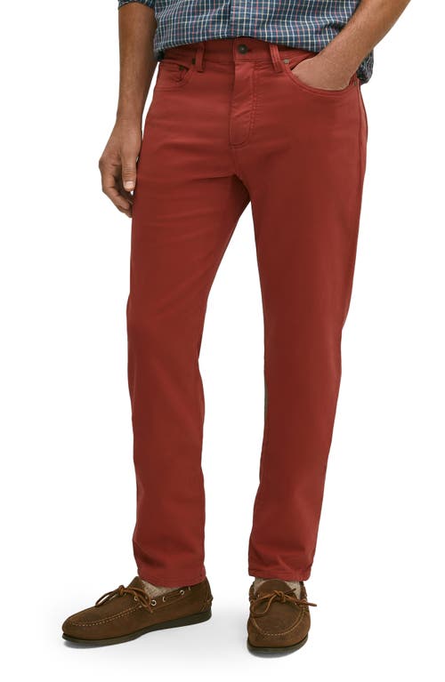 Brooks Brothers Five-pocket Straight Leg Pants In Brown