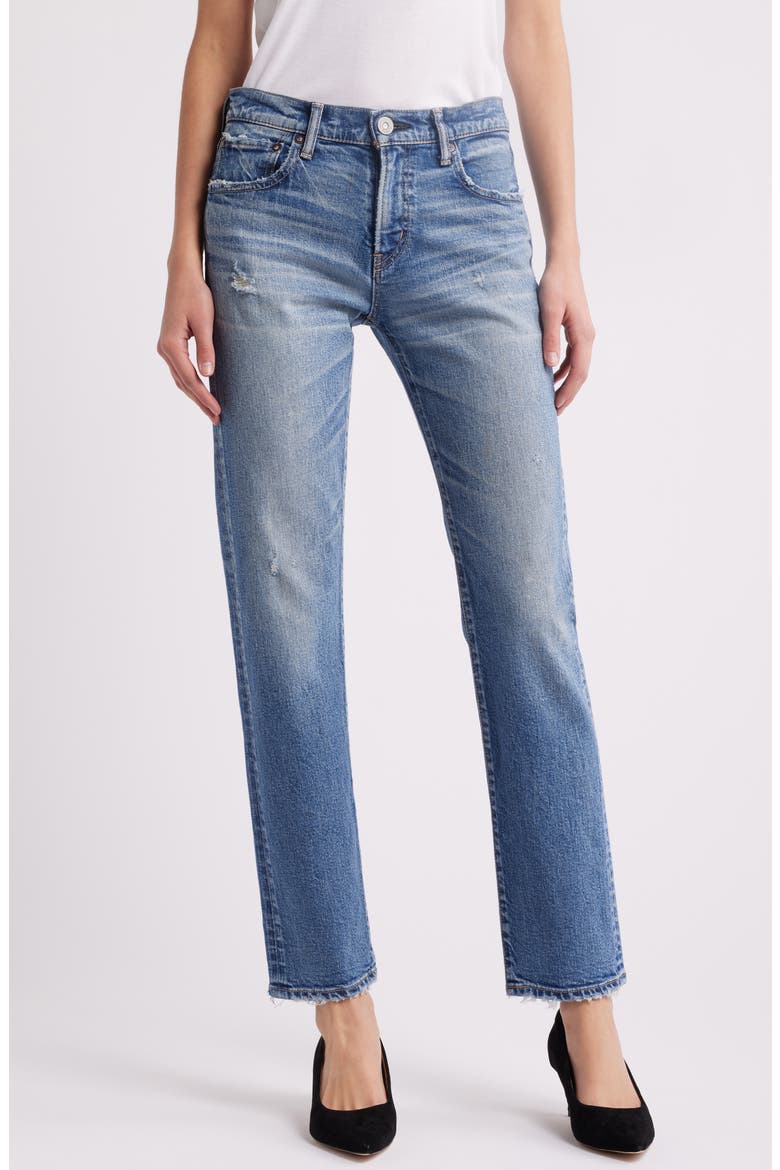 Linden Slim Straight Leg Jeans, Main, color, LIGHT BLUE