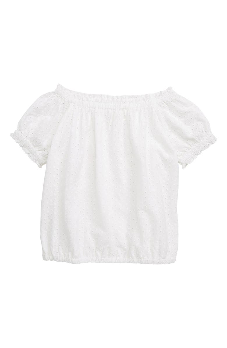 Tucker + Tate Eyelet Peasant Top, Main, color,