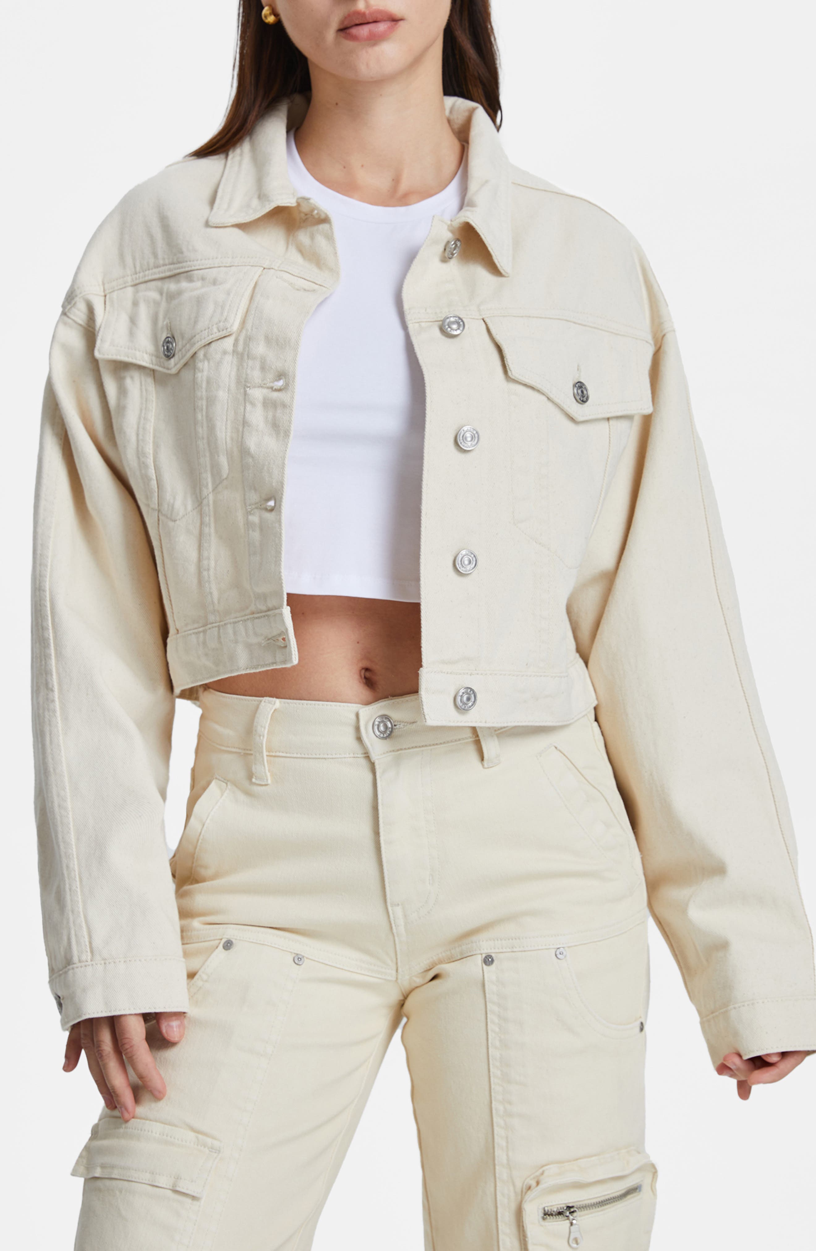 Crop Denim Trucker Jacket