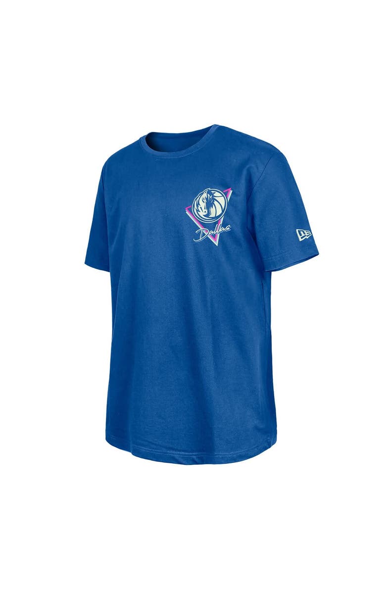 New Era Blue Dallas Mavericks Glow-in-the-Dark T-Shirt, Alternate, color, Blue