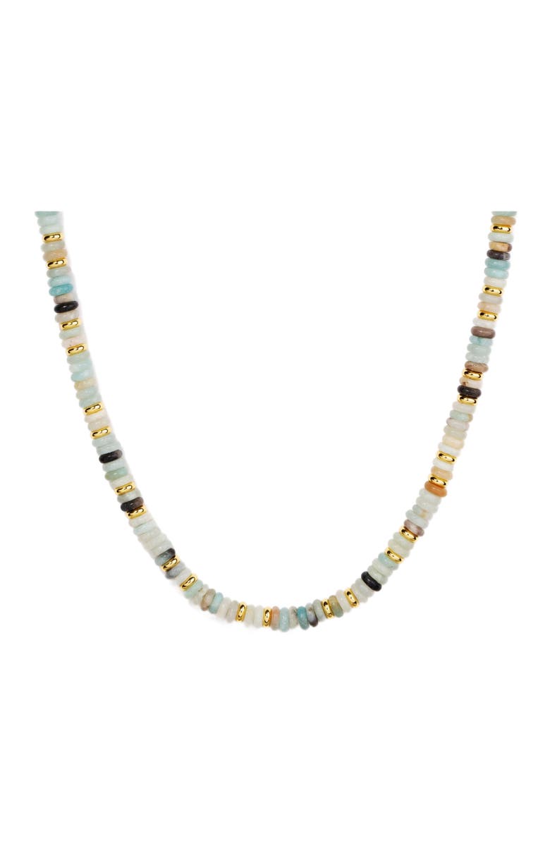 Little Sky Stone Lila Mixed Gemstone Necklace, Main, color, Green / White