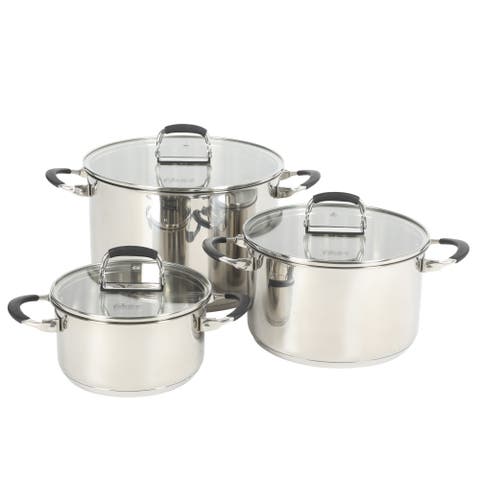 Platinum Silverbolt 6-Piece Stackable Stainless Steel Dutch Oven Set