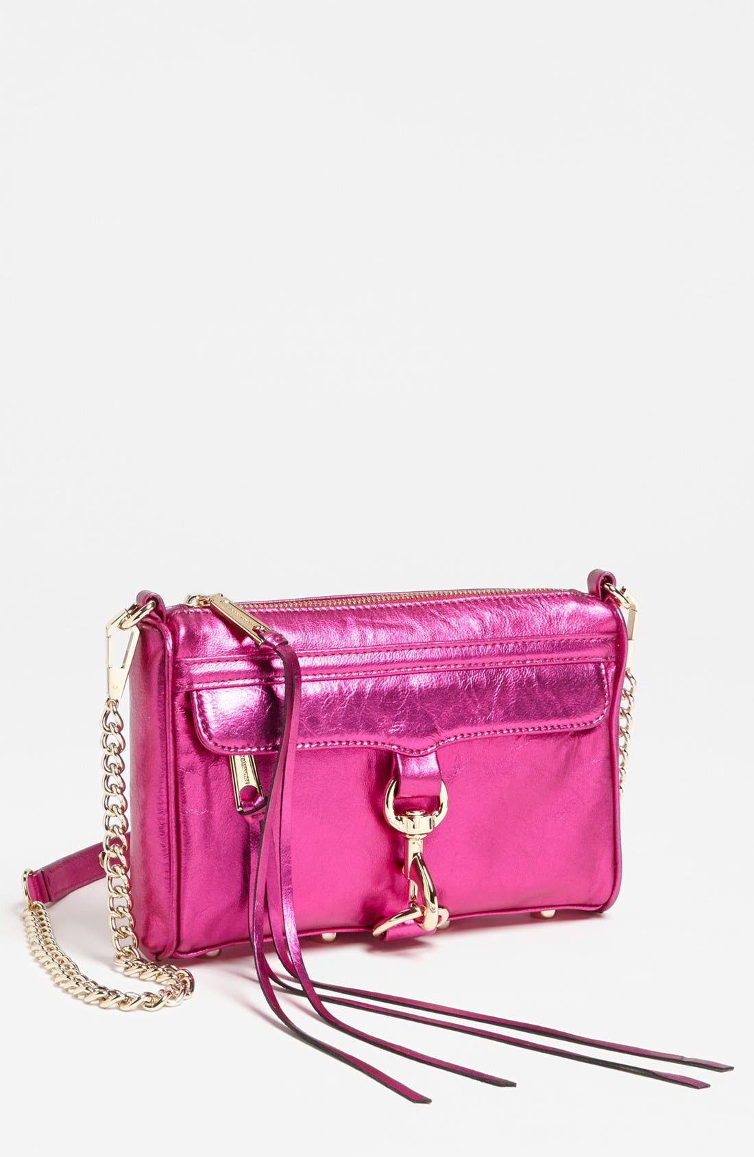 'Mini MAC' Crossbody Bag, Main, color, MAGENTA