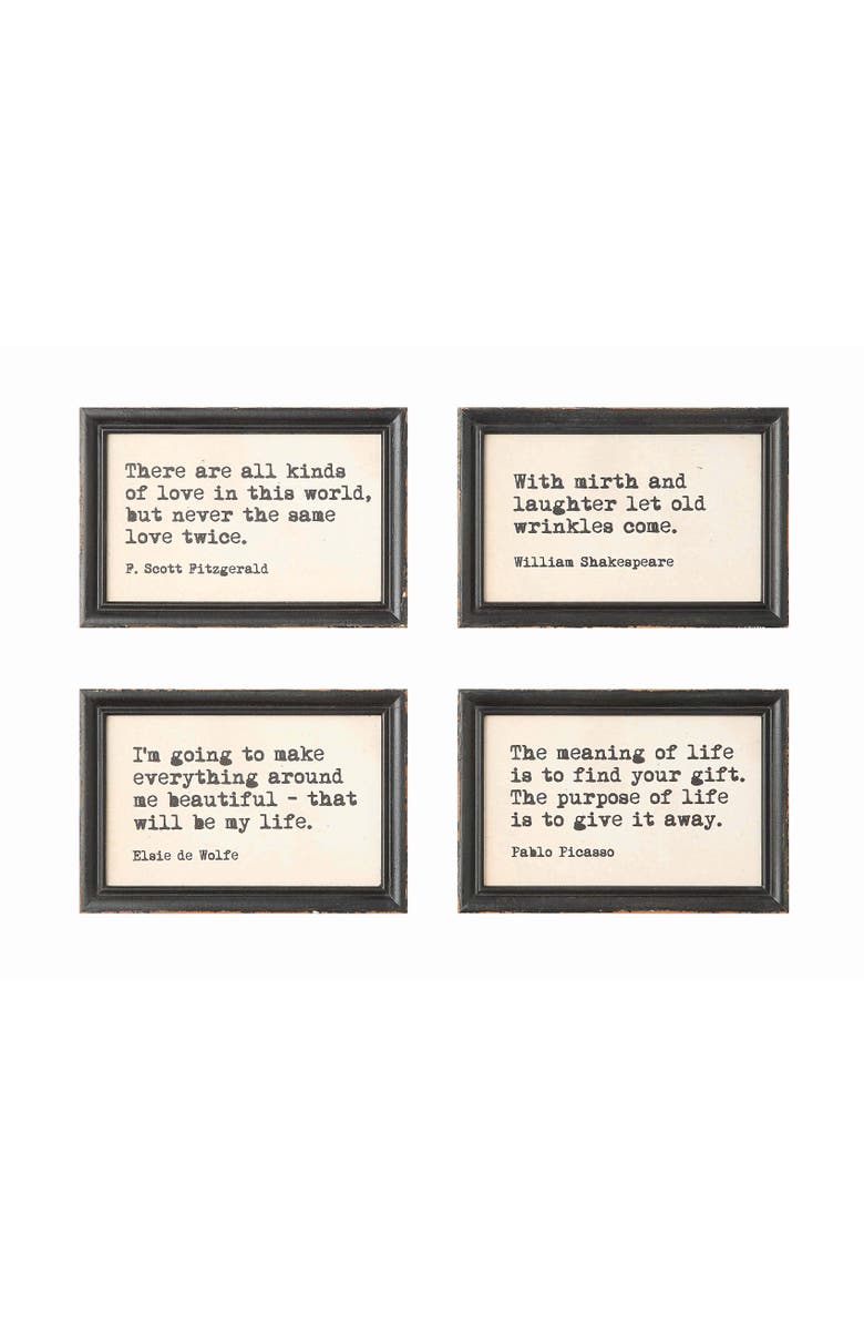 Storied Home Framed Wall Decor with Quotes, Main, color, Brown