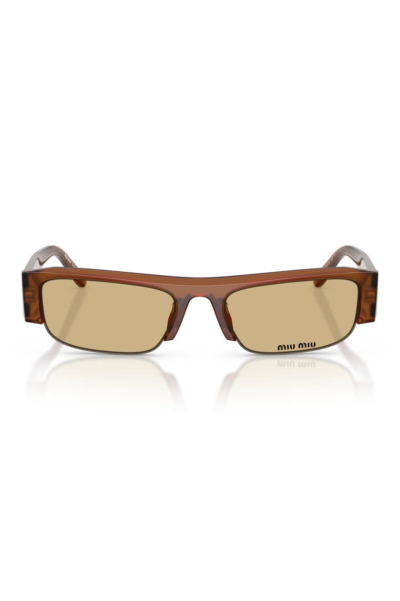 54mm Rectangular Sunglasses, Main, color, OPAL AMBRA / YELLOW
