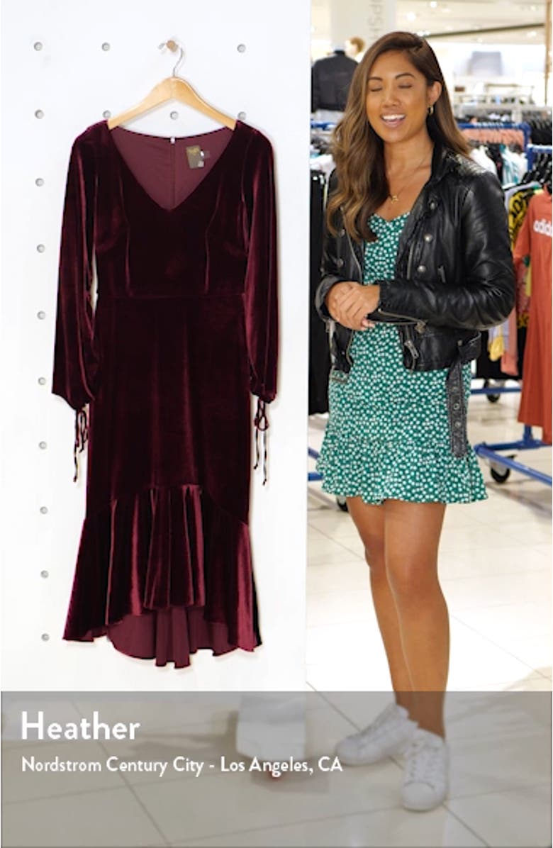 Long Sleeve Velvet Midi Dress, sales video thumbnail