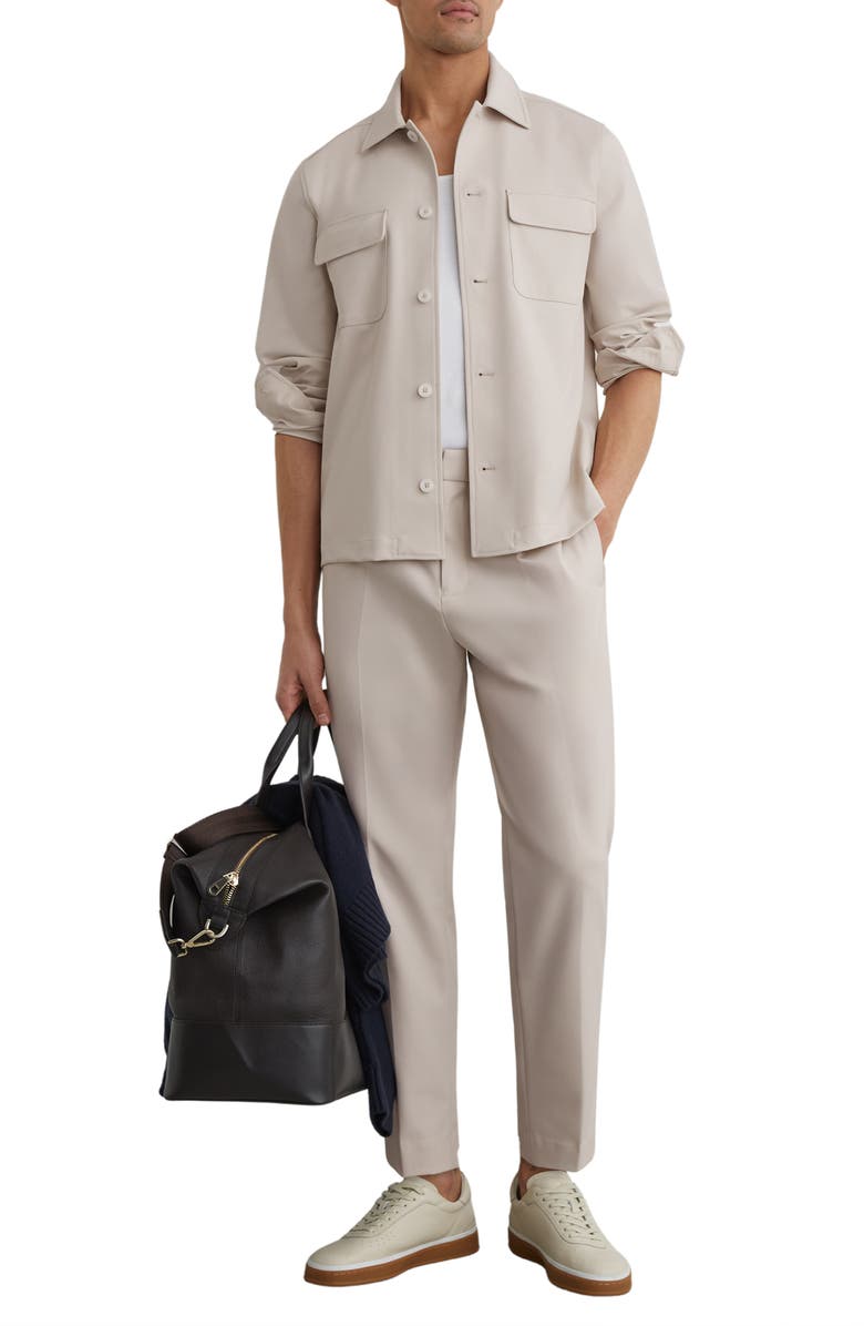 Reiss Cleric Shirt Jacket, Alternate, color, Stone
