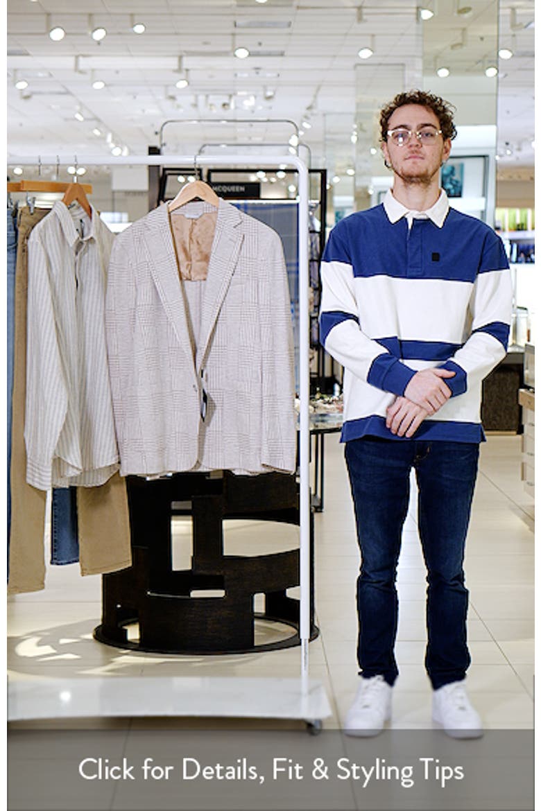 Prince of Wales Check Knit Cotton & Linen Sport Coat video