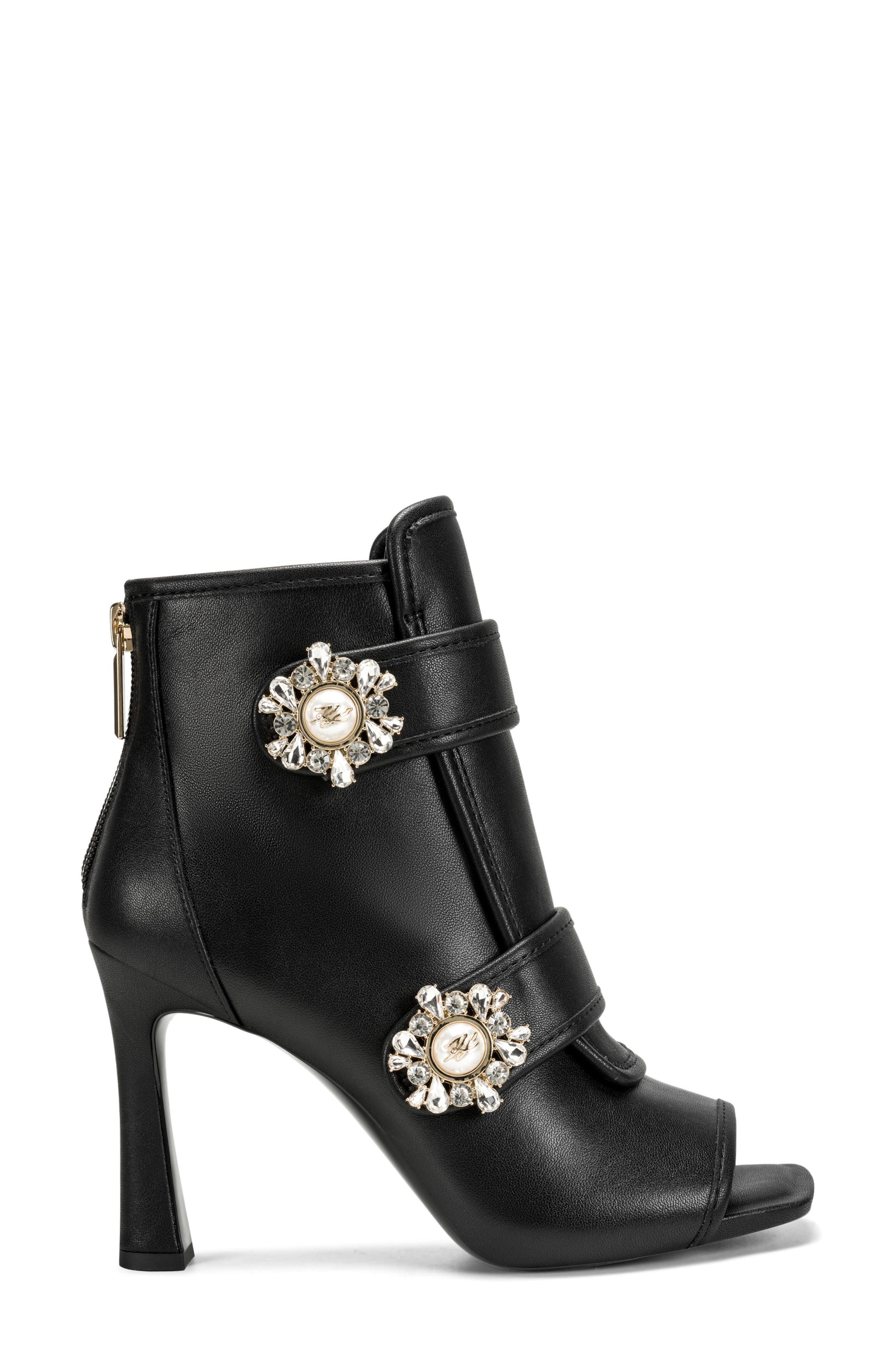 KARL LAGERFELD PARIS Dimitra Crystal Embellished Sandal, Alternate, color, Black