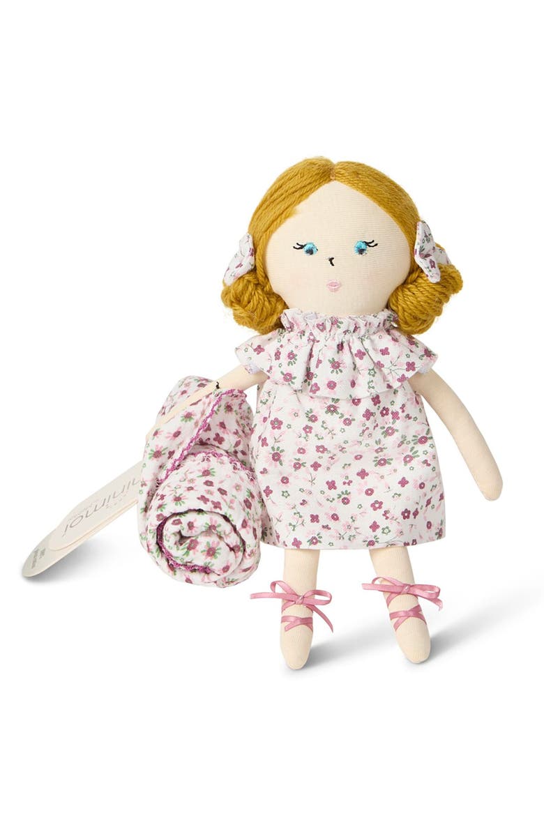 MiniMoi 2 Piece "Luna" Mini Rag Doll and Security Blanket Set, Alternate, color, Winter White