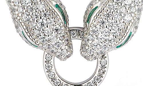 Chloe & Madison Chloe And Madison Pavé Cubic Zirconia Snake Pendant Necklace In Gold