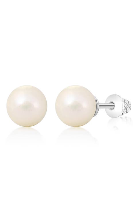 Kids' Simulated Pearl Stud Earrings