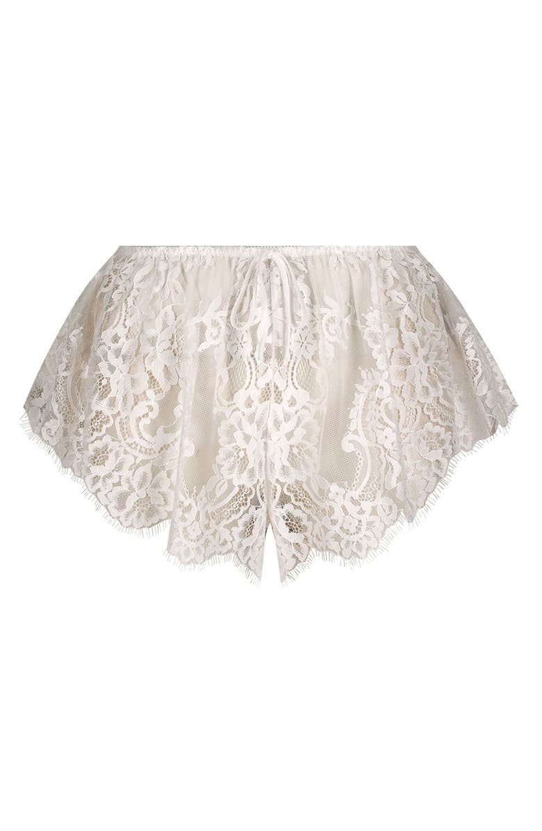 Kat The Label Emerson Lace Tap Shorts, Main, color, Ivory