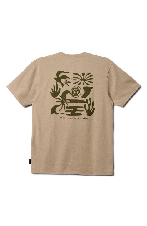 Quiksilver Free Bird Modern Graphic T-shirt In Twill Heather