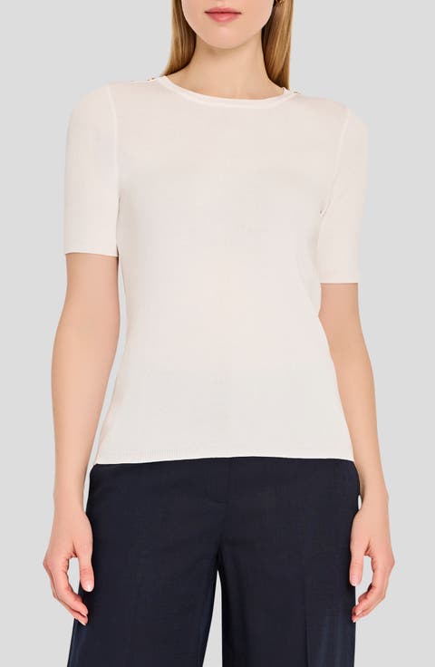 Button Shoulder Sweater