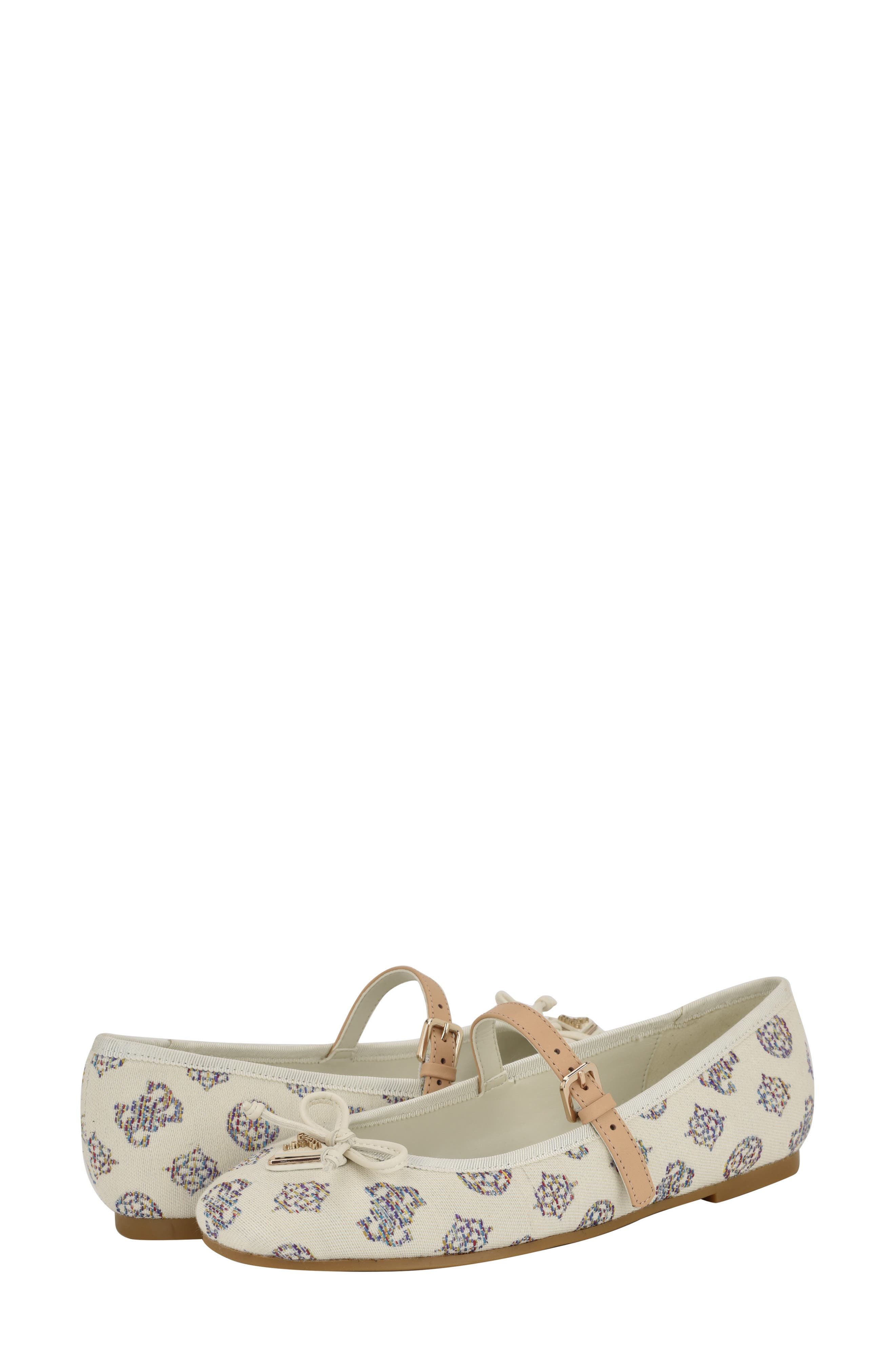 GUESS Kayray Ballet Flat, Alternate, color, White