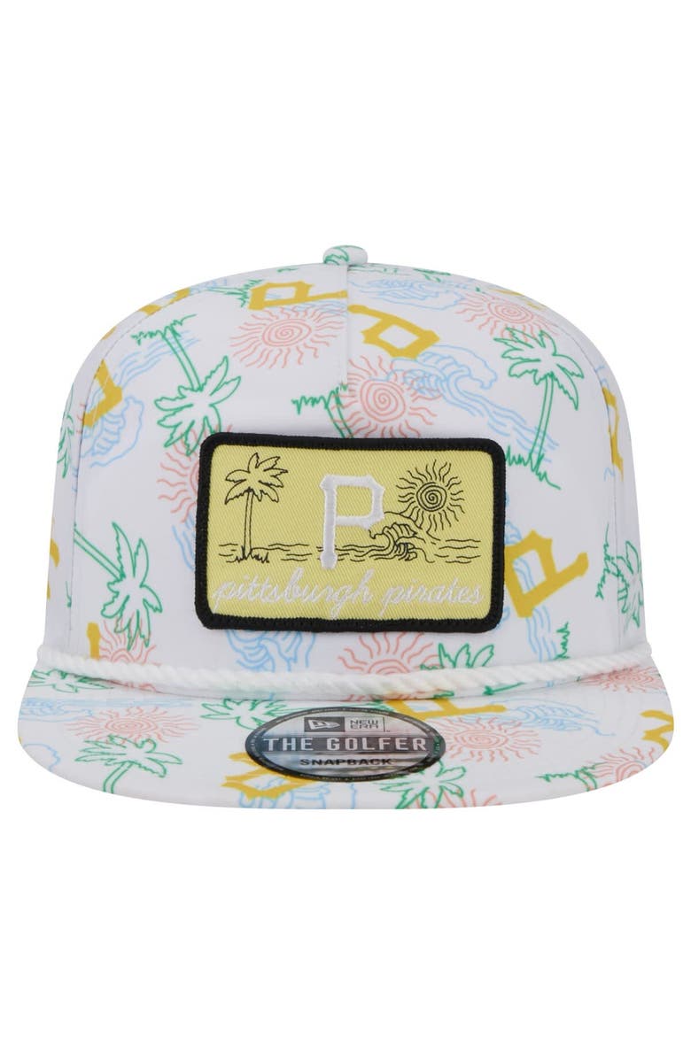 New Era Men's New Era White Pittsburgh Pirates Islander Golfer Snapback Hat, Alternate, color,