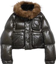 Sacai Crop Down Hooded Puffer