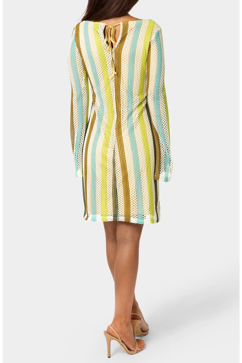 Stripe Print Long Sleeve Dress, Alternate, color, BLUE MULTI