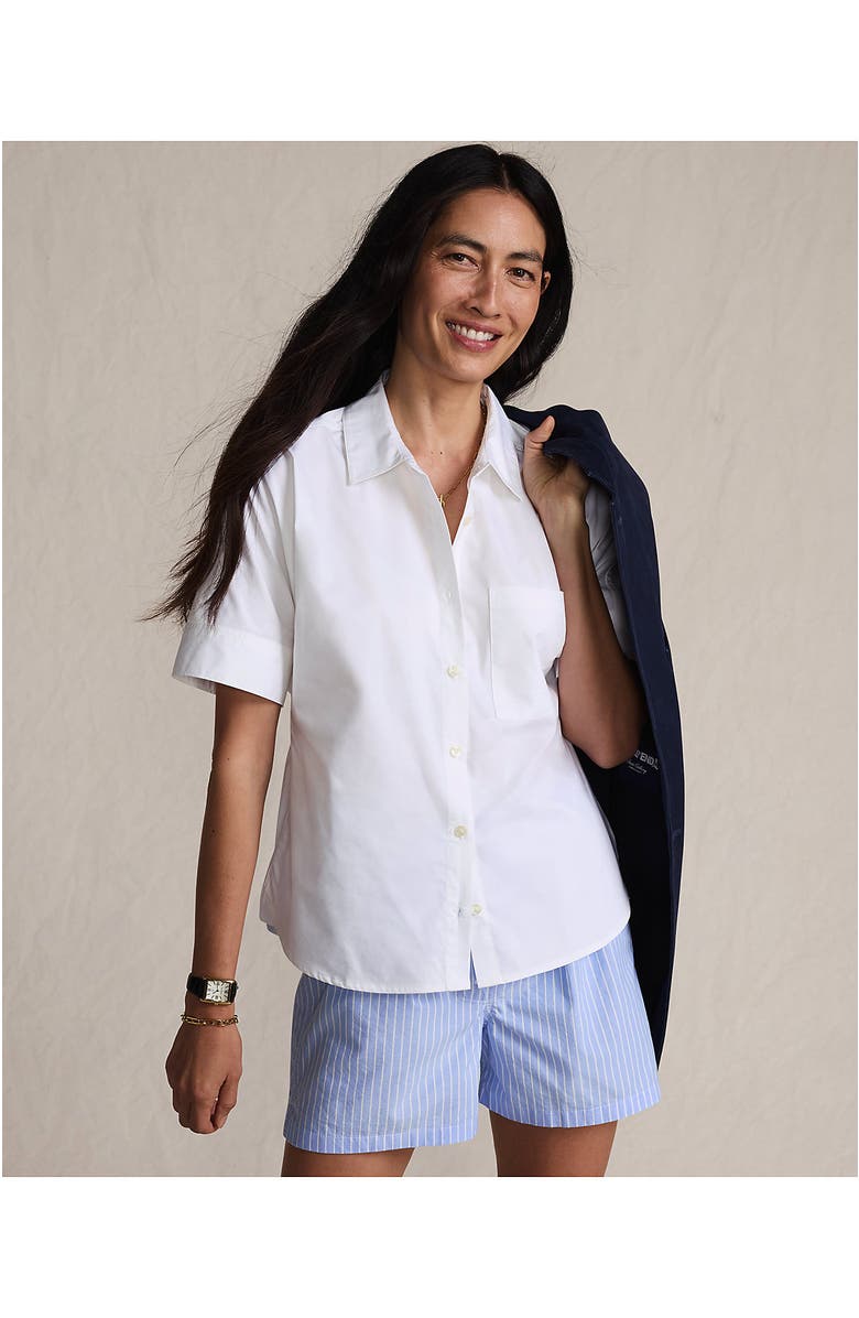 Lands' End Cooling Elbow Sleeve Button Front Shirt, Alternate, color, 