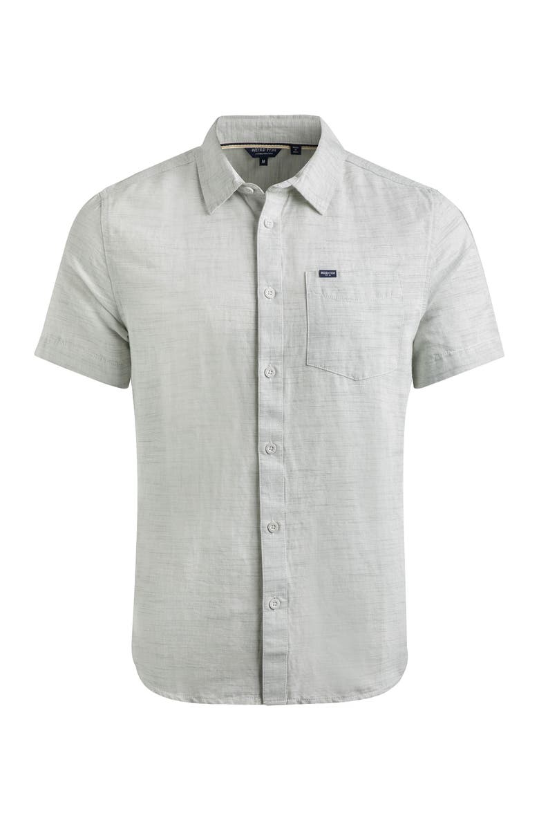 Weird Fish Washton Short Sleeve Shirt, Alternate, color, Army Green