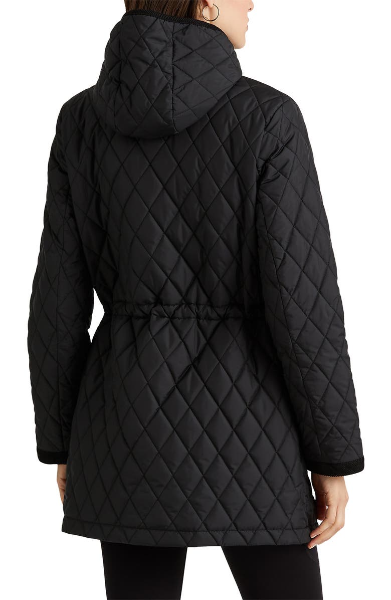 Lauren Ralph Lauren Quilted Crest Hooded Coat, Alternate, color, 