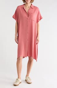 NORDSTROM RACK Everyday Button-Down Beach Cover-Up Tunic