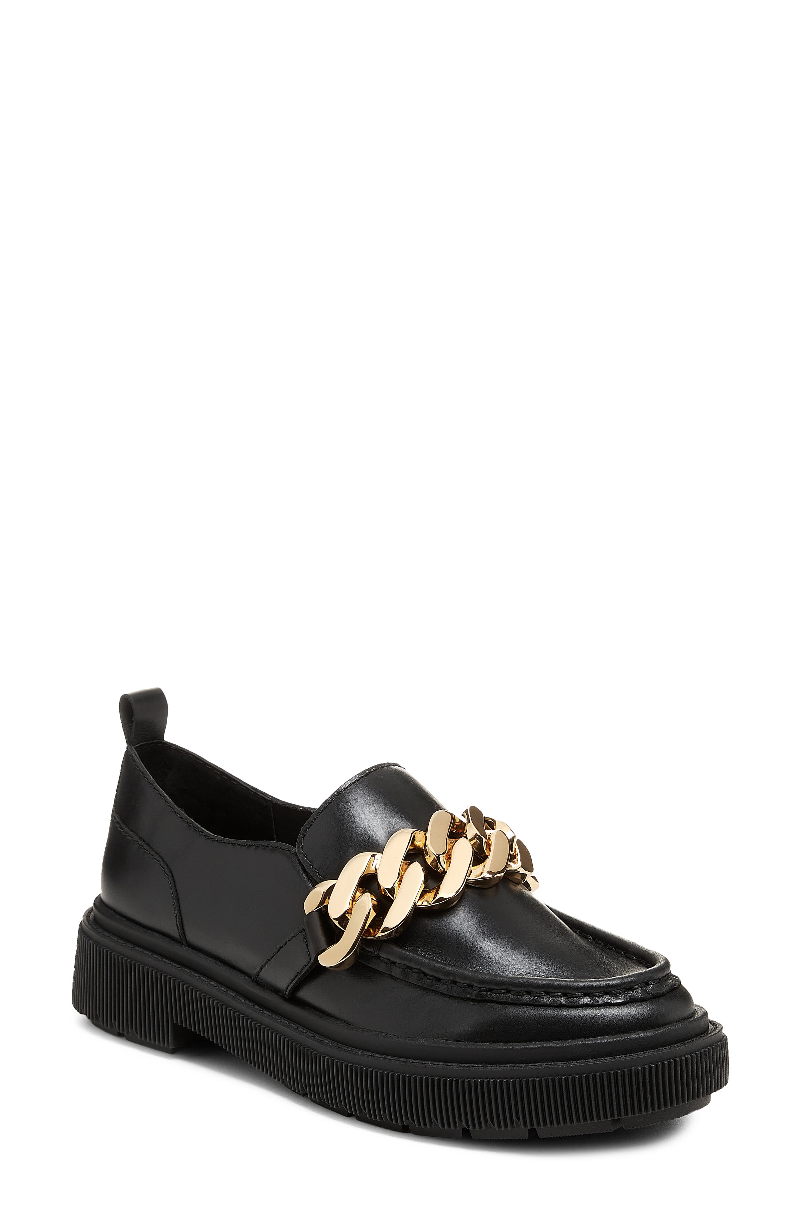 Kelsi Dagger Brooklyn Pulse Chain Platform Loafer, Main, color, Black