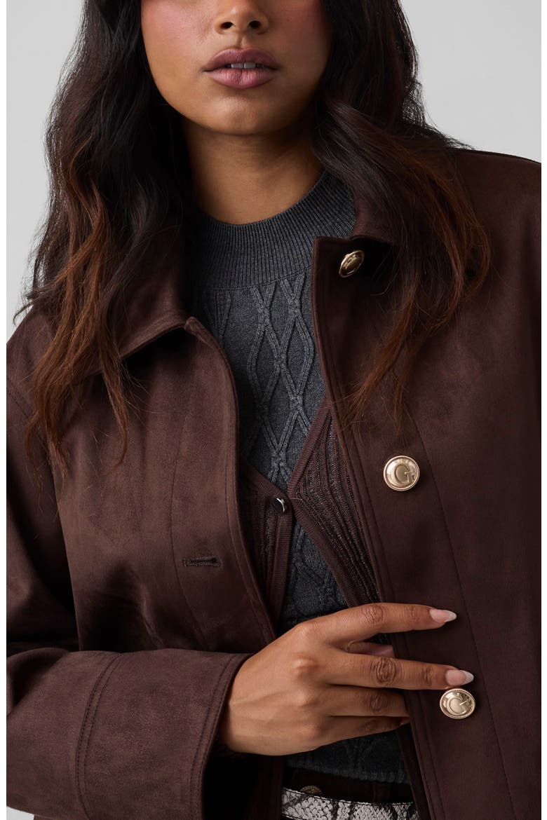 Grace Faux Suede Jacket, Alternate, color, G1EB-DARK