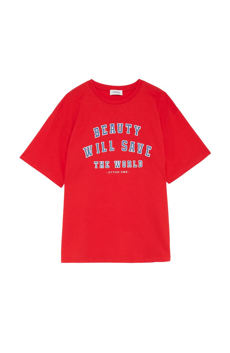 ottod'Ame Classic Cotton T-Shirt, Alternate, color, Red
