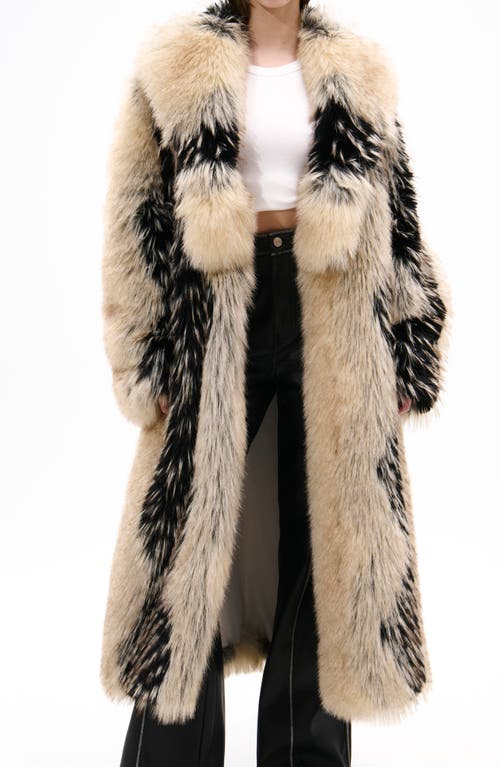 Azalea Wang Aurora Faux Fur Coat In Multi