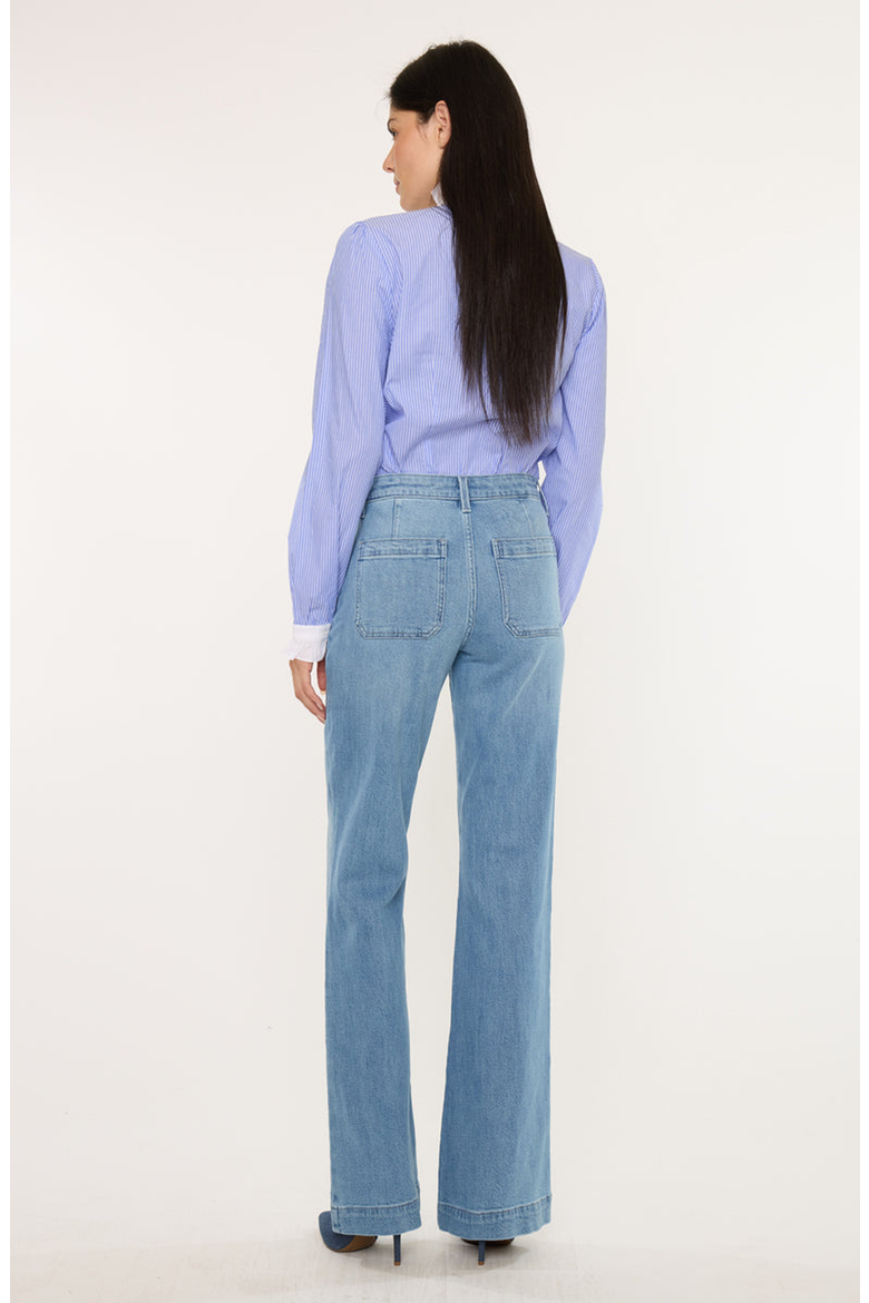 Prima High Rise Flare Jeans, Alternate, color, Medium Dark