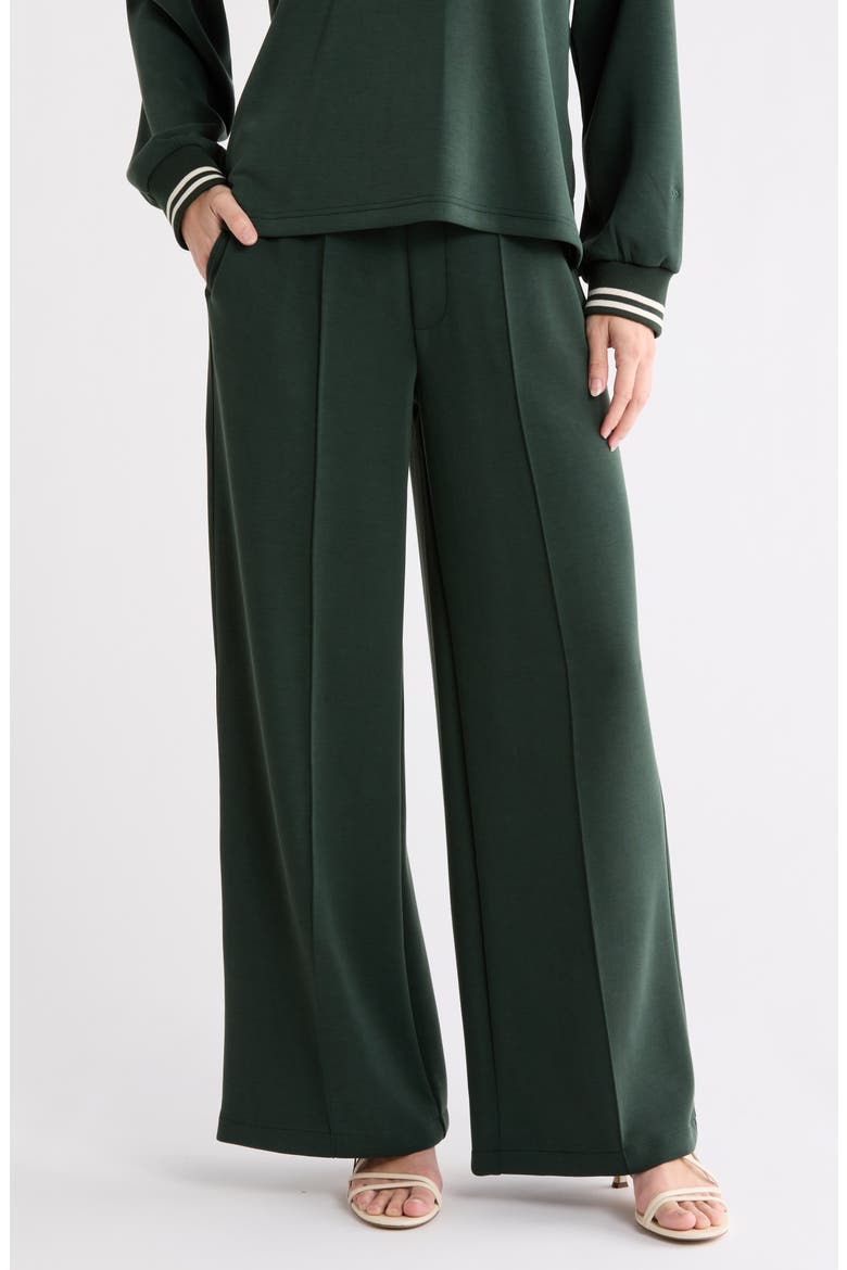 Wide Leg Pintuck Pants, Main, color, SCARAB